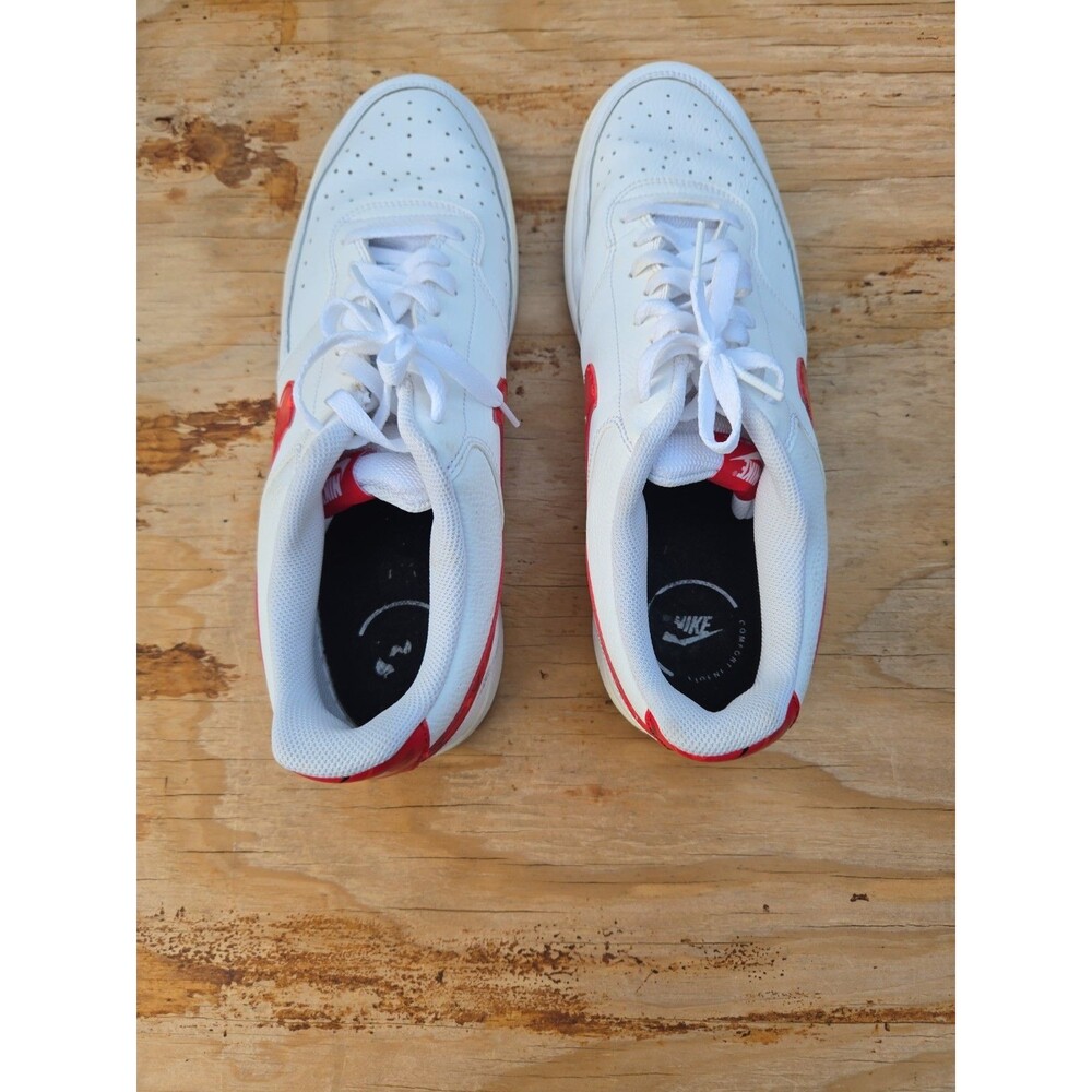 Nike Court Vision Low White Red Sneakers Men’s Size 15 - Picture 5 of 9